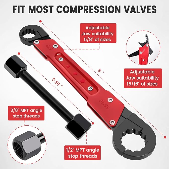 AquaFix™ All-in-One Angle Stop Valve Kit