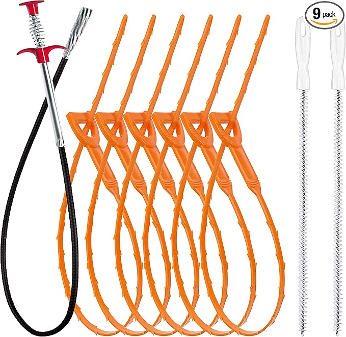 DrainMaster™ 9-Piece Drain Cleaning Kit